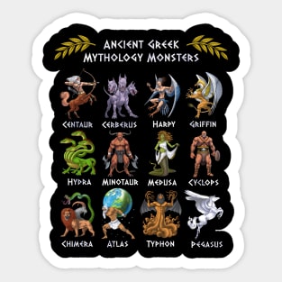 Ancient Greek Mythology Creatures Sticker